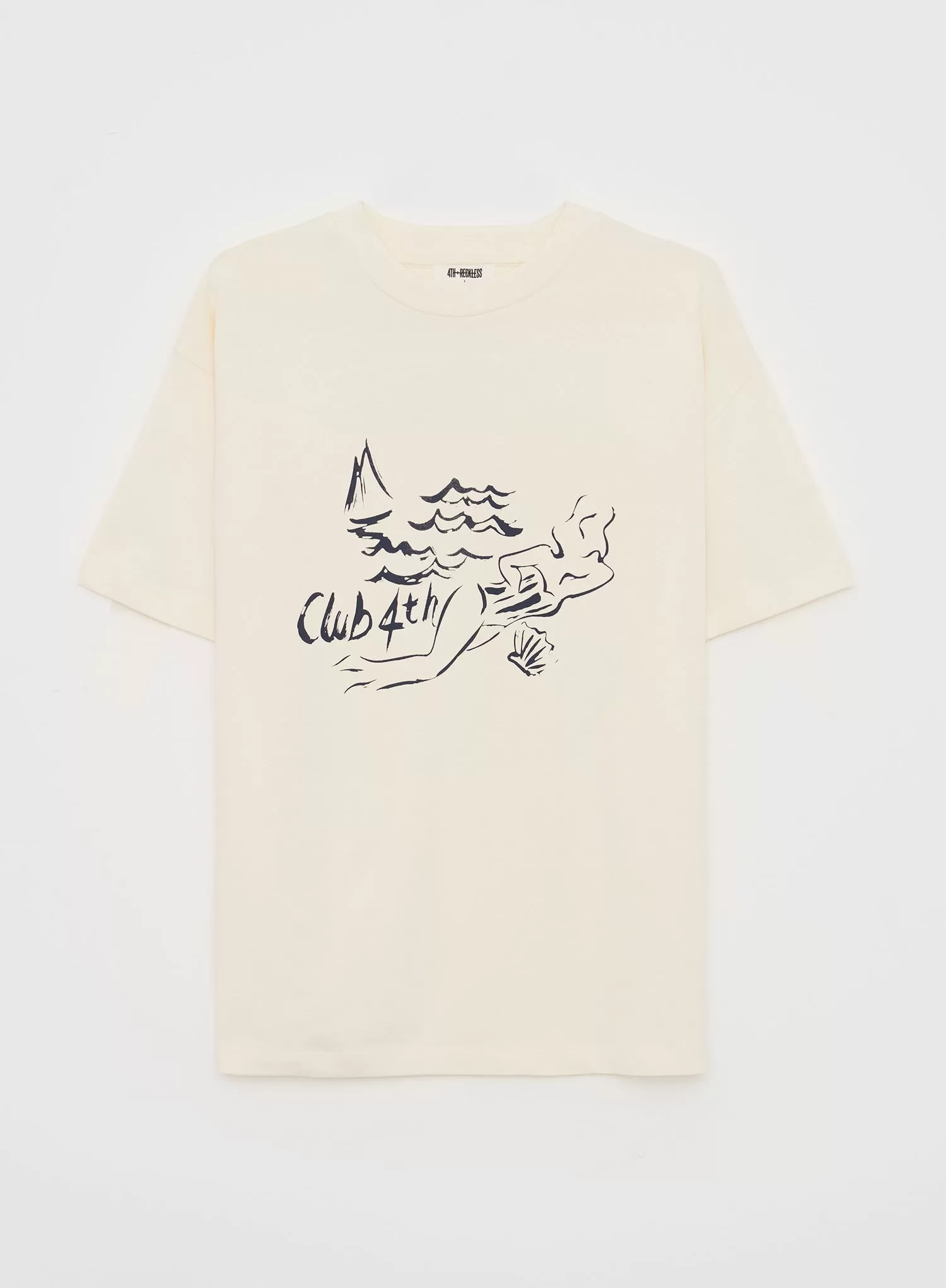 Off White Club 4th Graphic T-Shirt- Sylvie