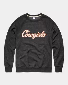 Oklahoma State Cowgirls Script Black Crewneck