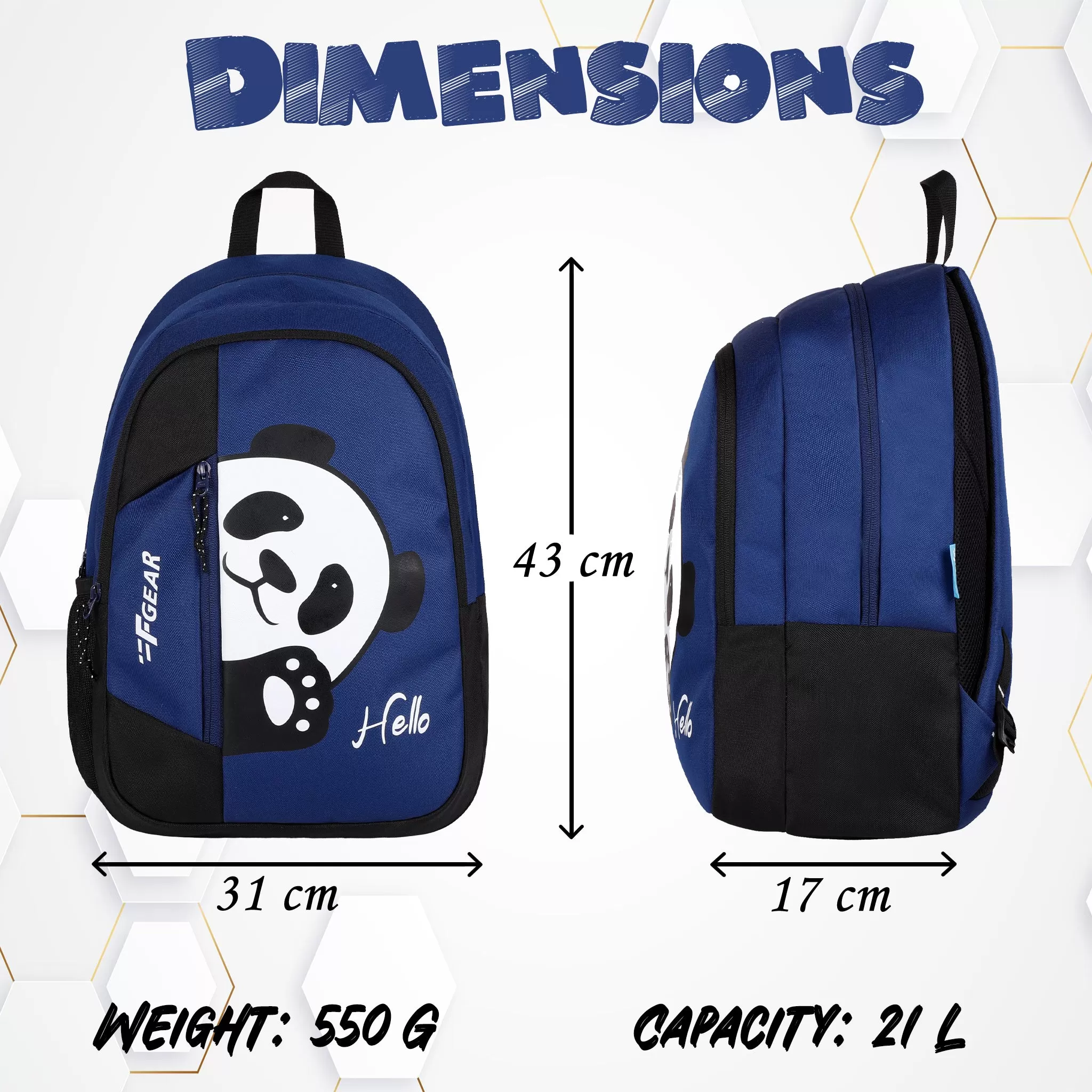 Panda 21L Navy Backpack