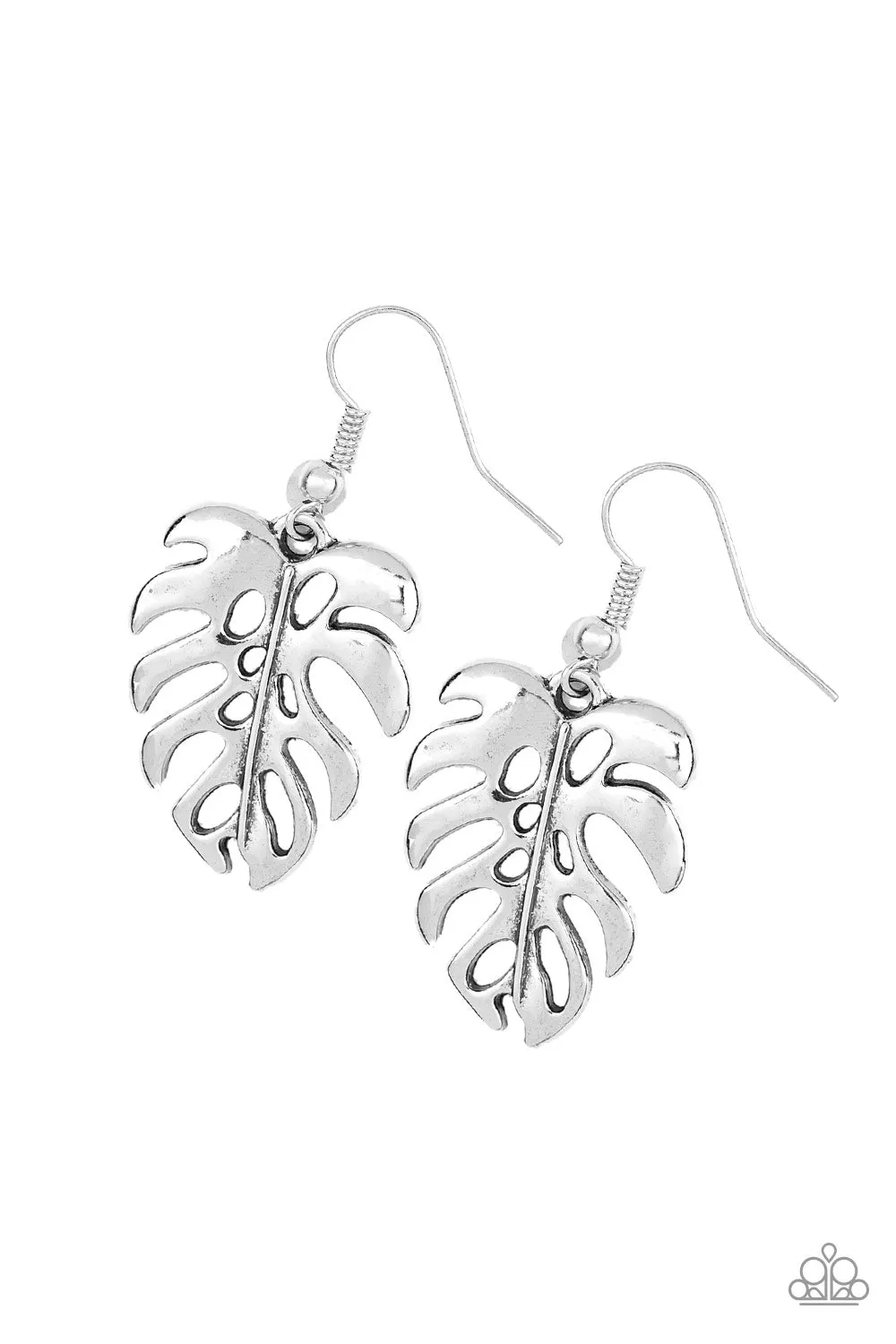 Paparazzi Desert Palms - Silver Earrings