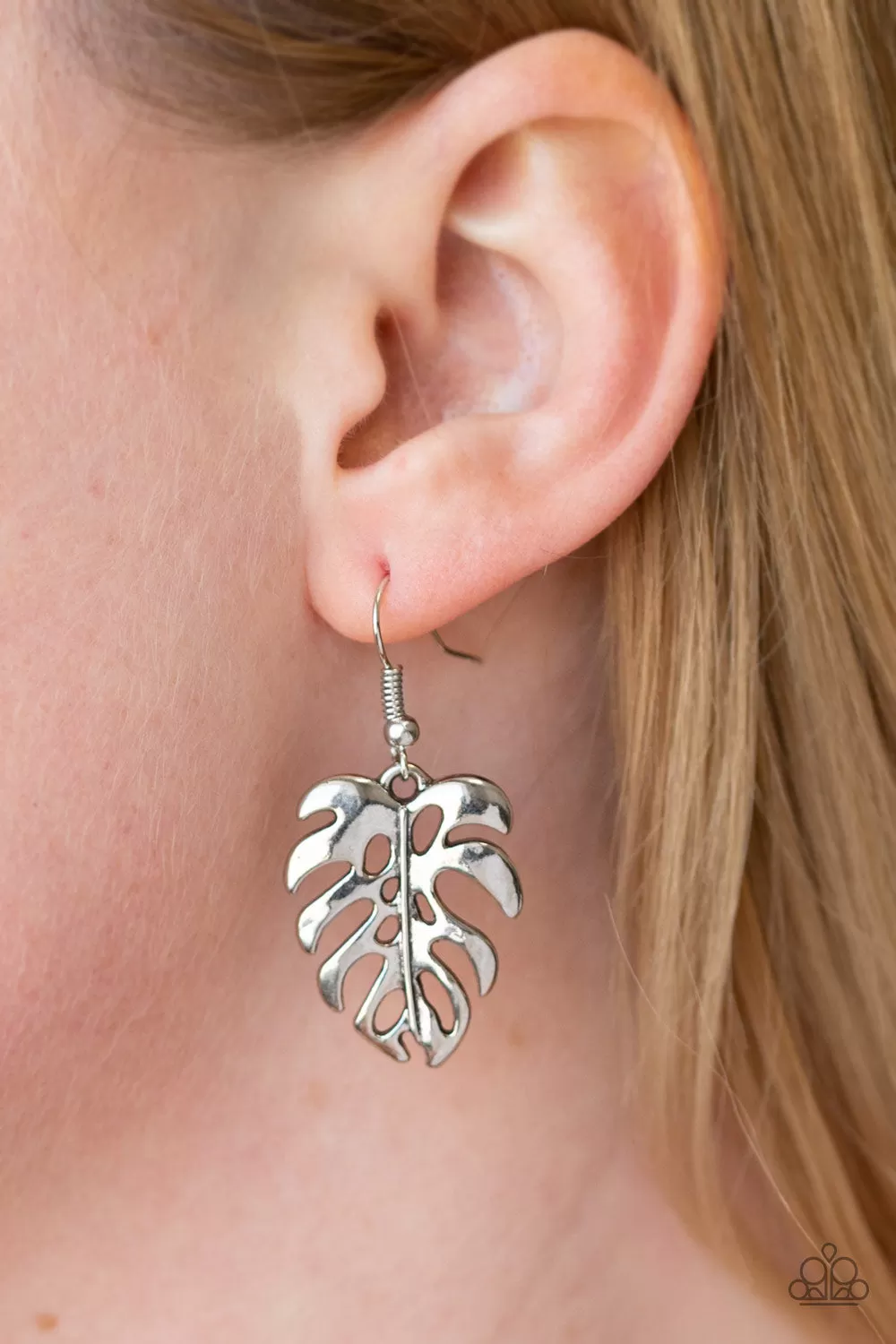 Paparazzi Desert Palms - Silver Earrings