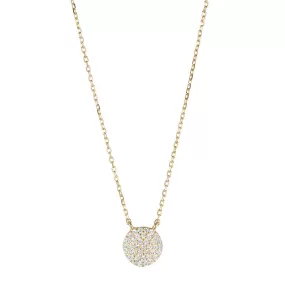 Pavé CZ Disc Necklace