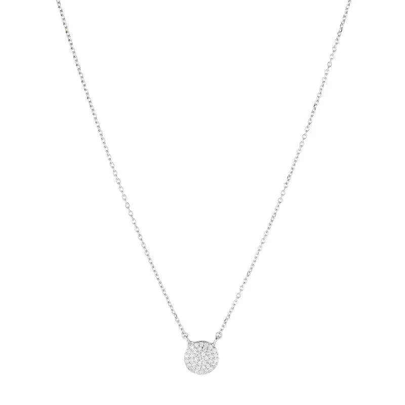 Pavé CZ Disc Necklace