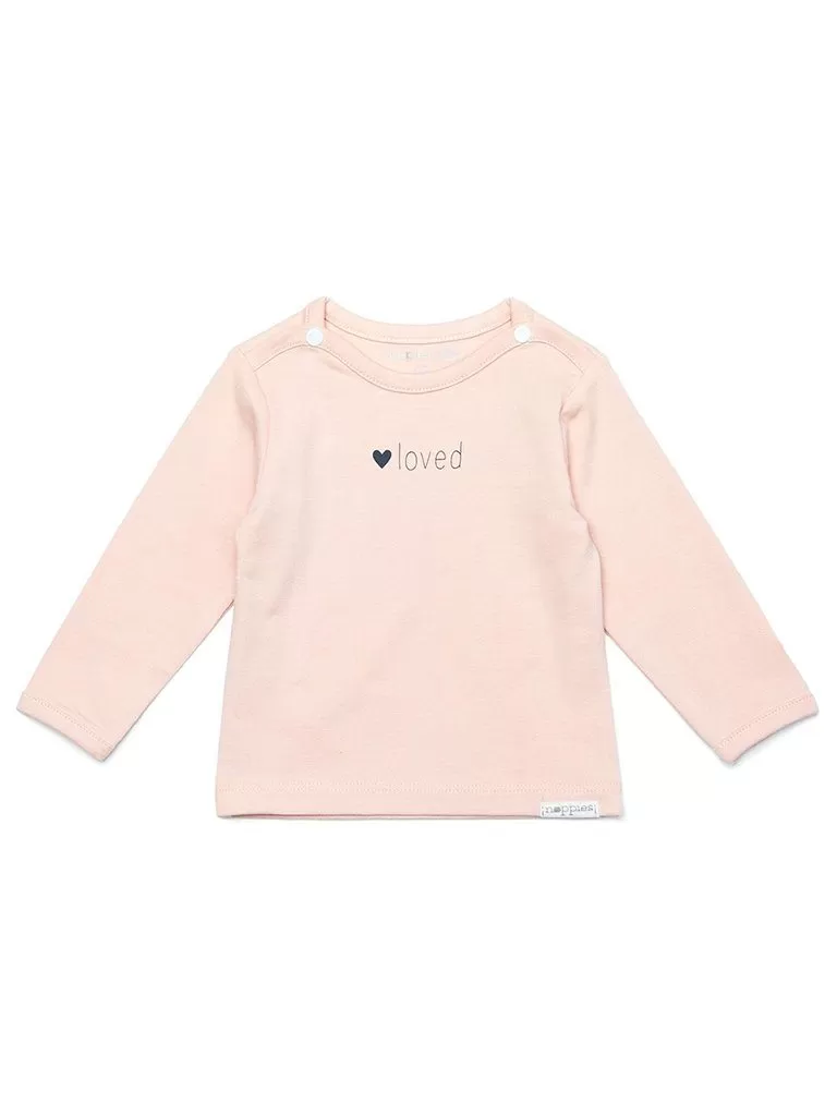 Peach 'Loved' Top - Organic Cotton