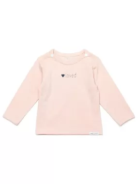 Peach 'Loved' Top - Organic Cotton