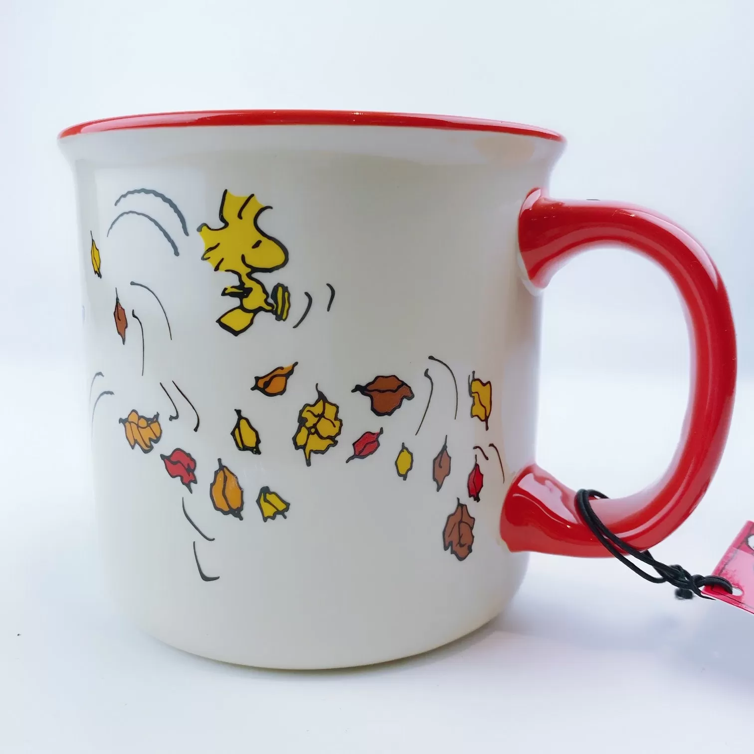 Peanuts Snoopy & Woodstock Thanksgiving 'Give Thanks!'  Large Mug 21 oz Red