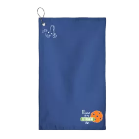 Pickleball Is My Retirement Plan | Pickleball Court Towels | Grommeted 100% Cotton Terry Velour