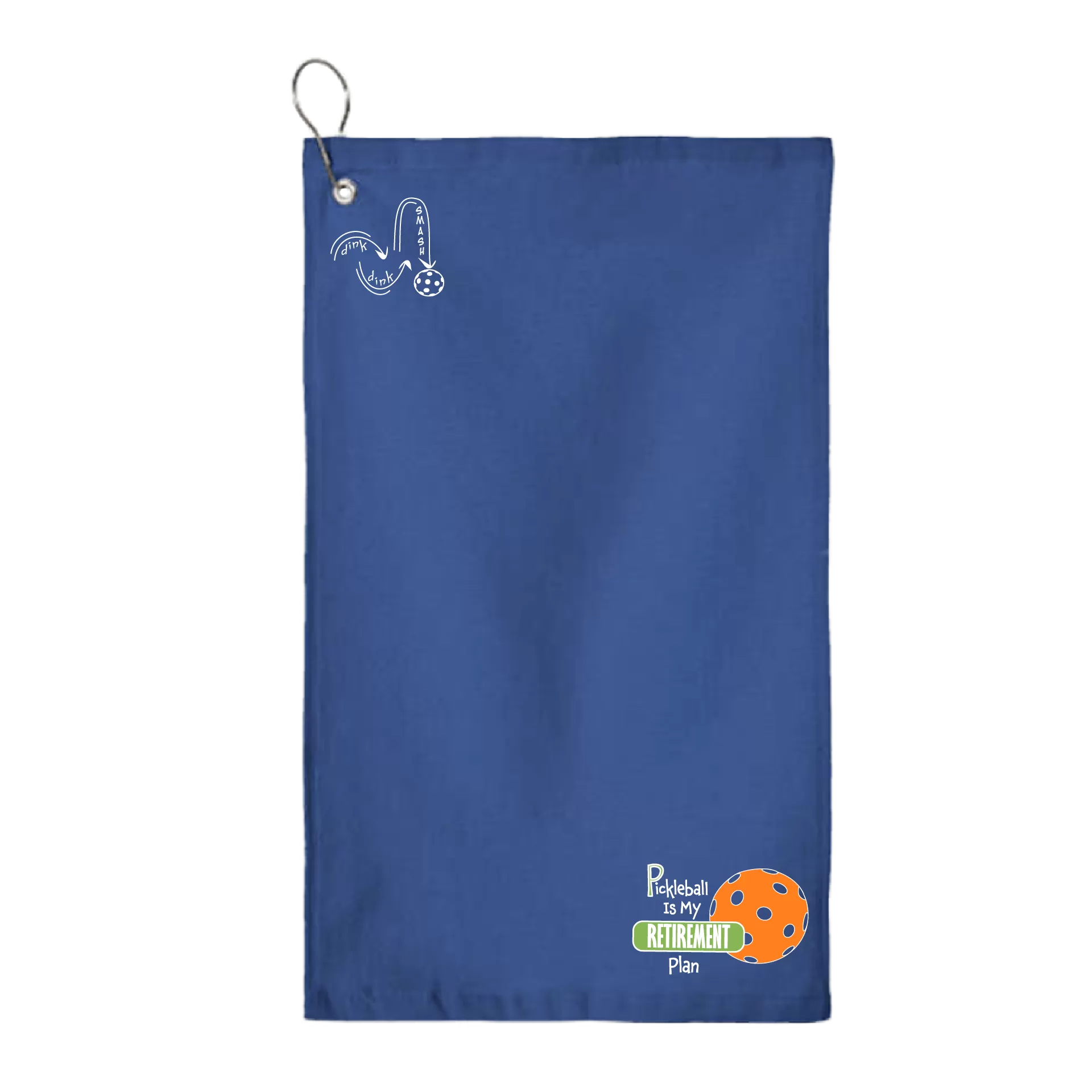 Pickleball Is My Retirement Plan | Pickleball Court Towels | Grommeted 100% Cotton Terry Velour