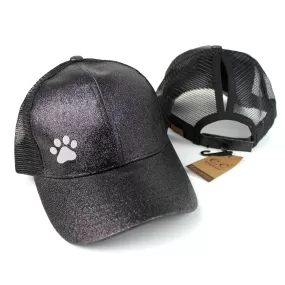 Ponytail Paw Glitter Hat