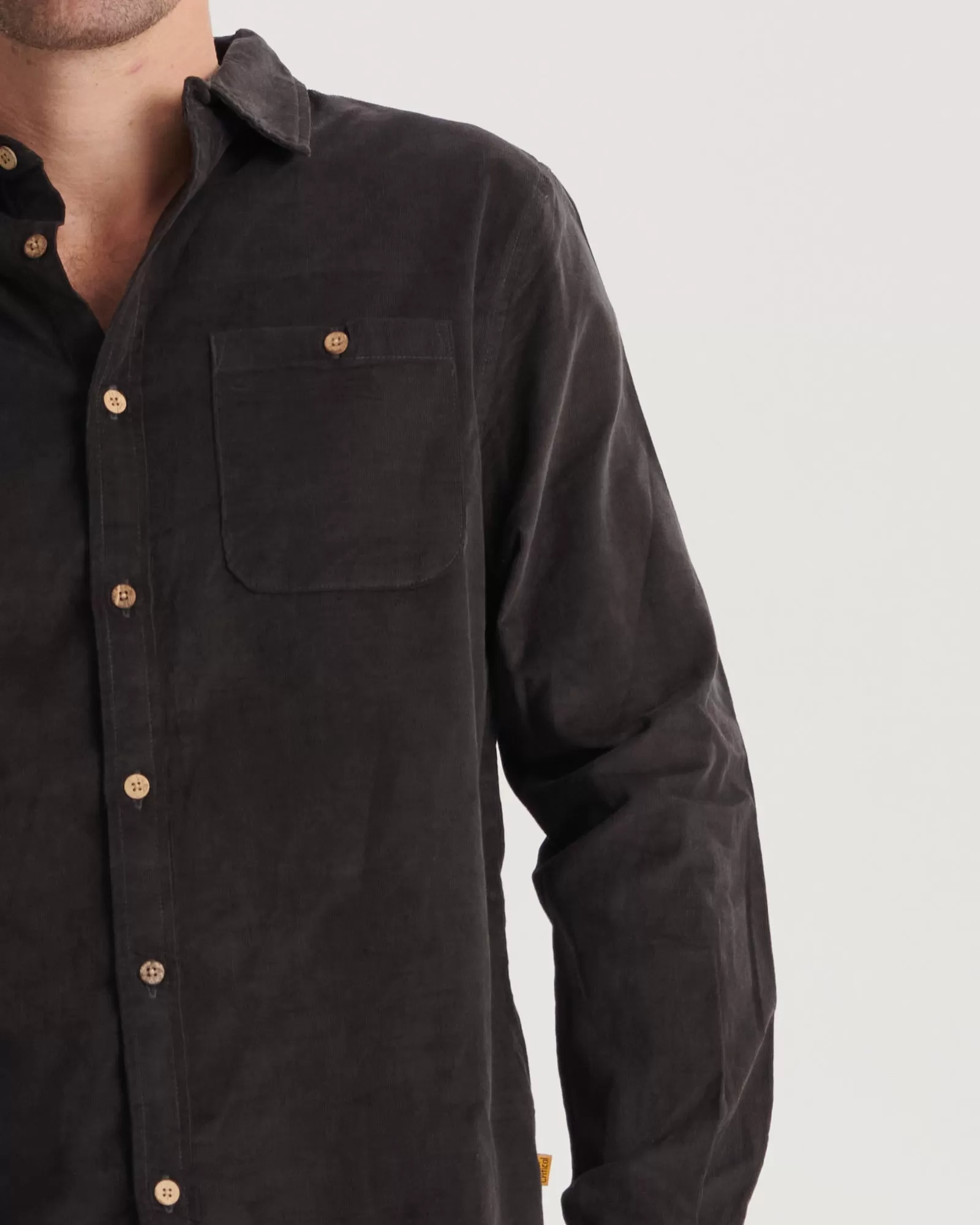 Quantum LS Corduroy Shirt - Washed Black