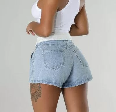 "Heather" Denim Shorts