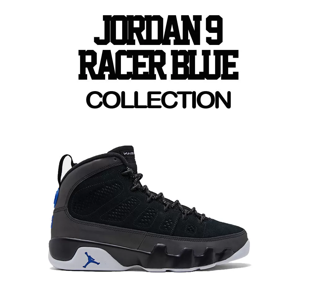 Retro 9 Racer Blue Shirt - E-Racer - Black