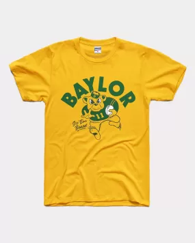 Running Baylor Bear Sic 'Em Stiff Arm Gold T-Shirt