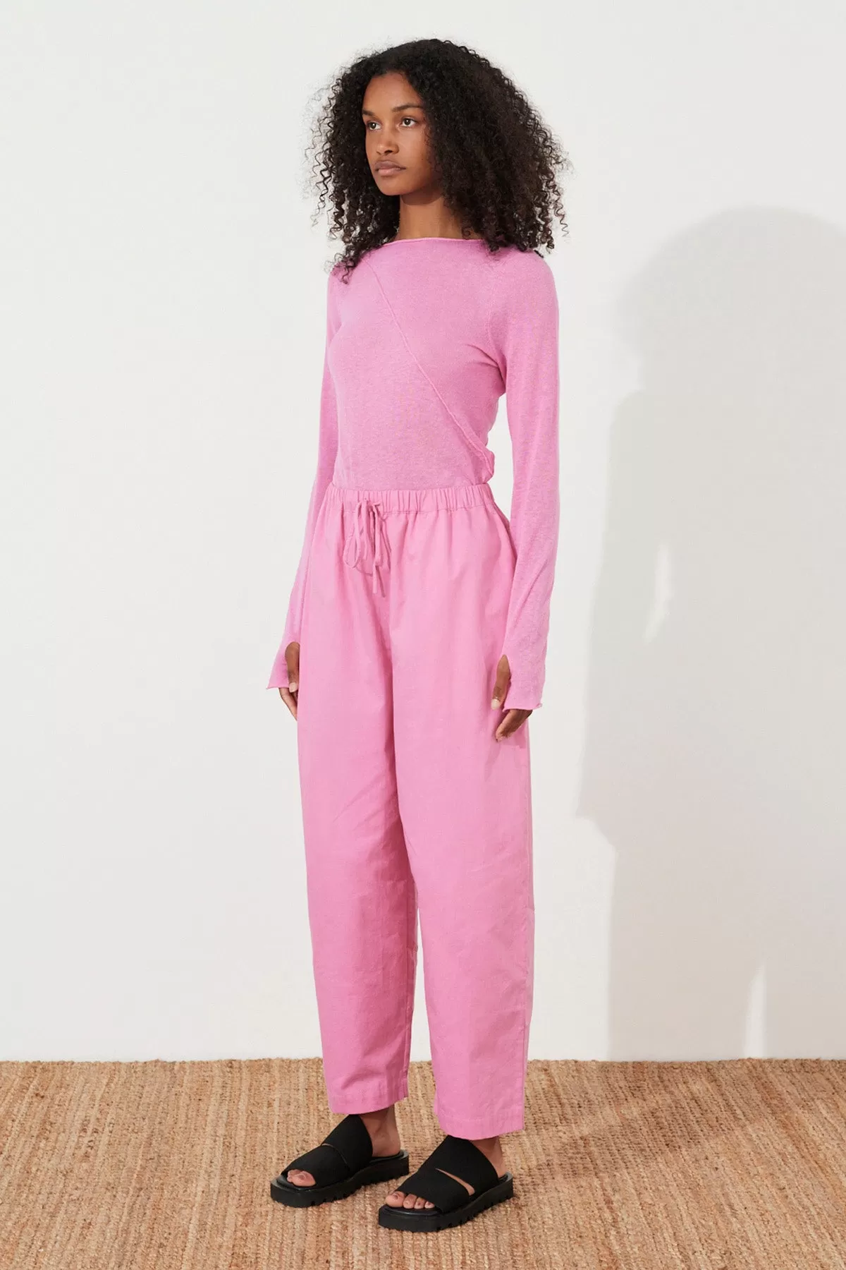 Sea Pink Cotton Pant