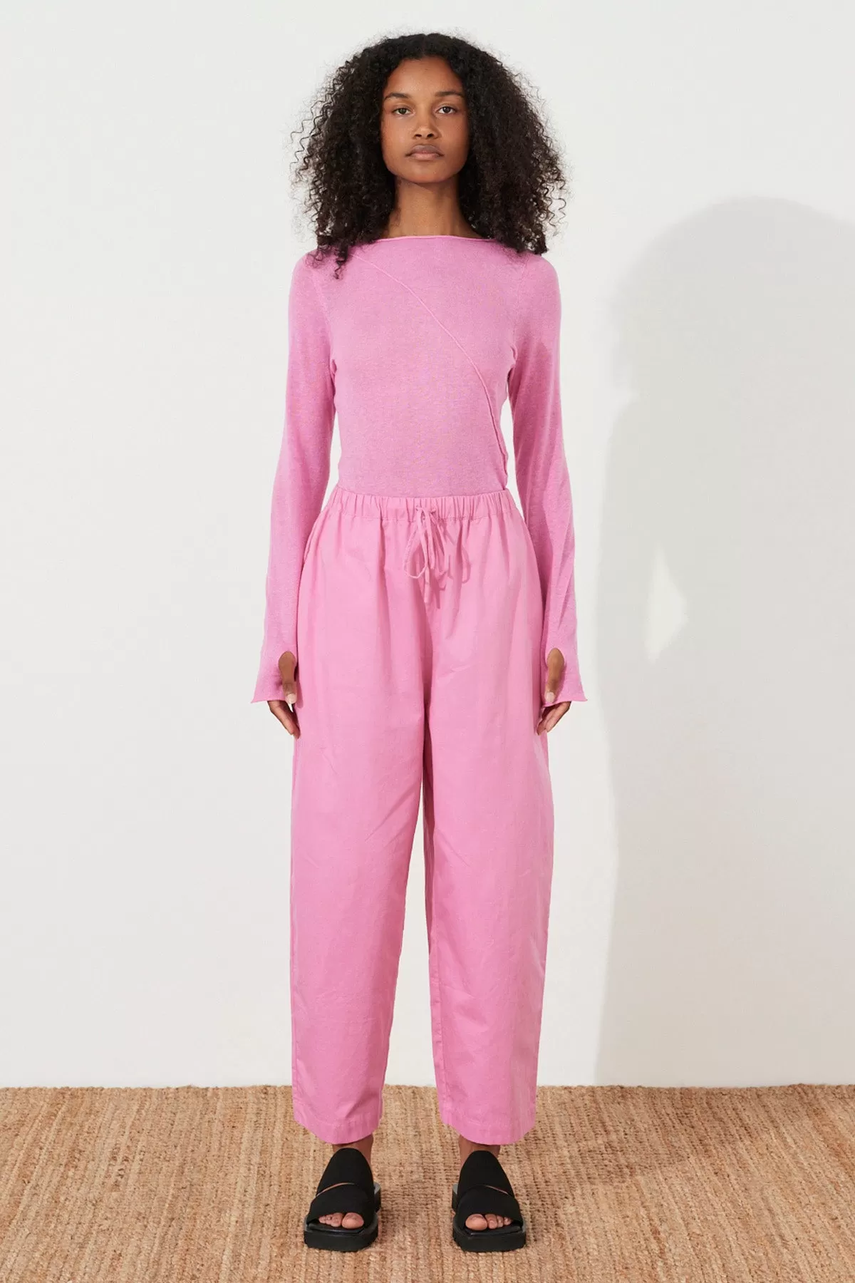 Sea Pink Cotton Pant