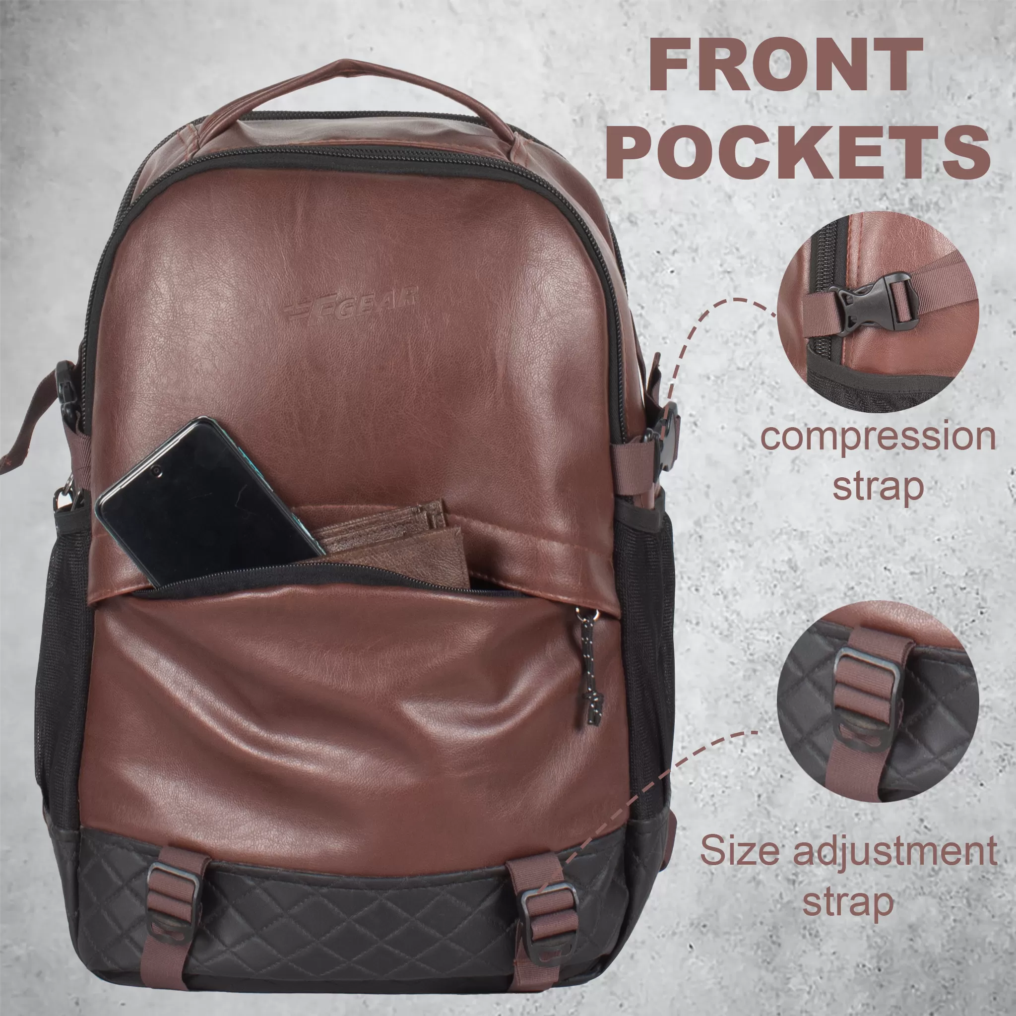 Sedna 27L Brown Laptop Backpack