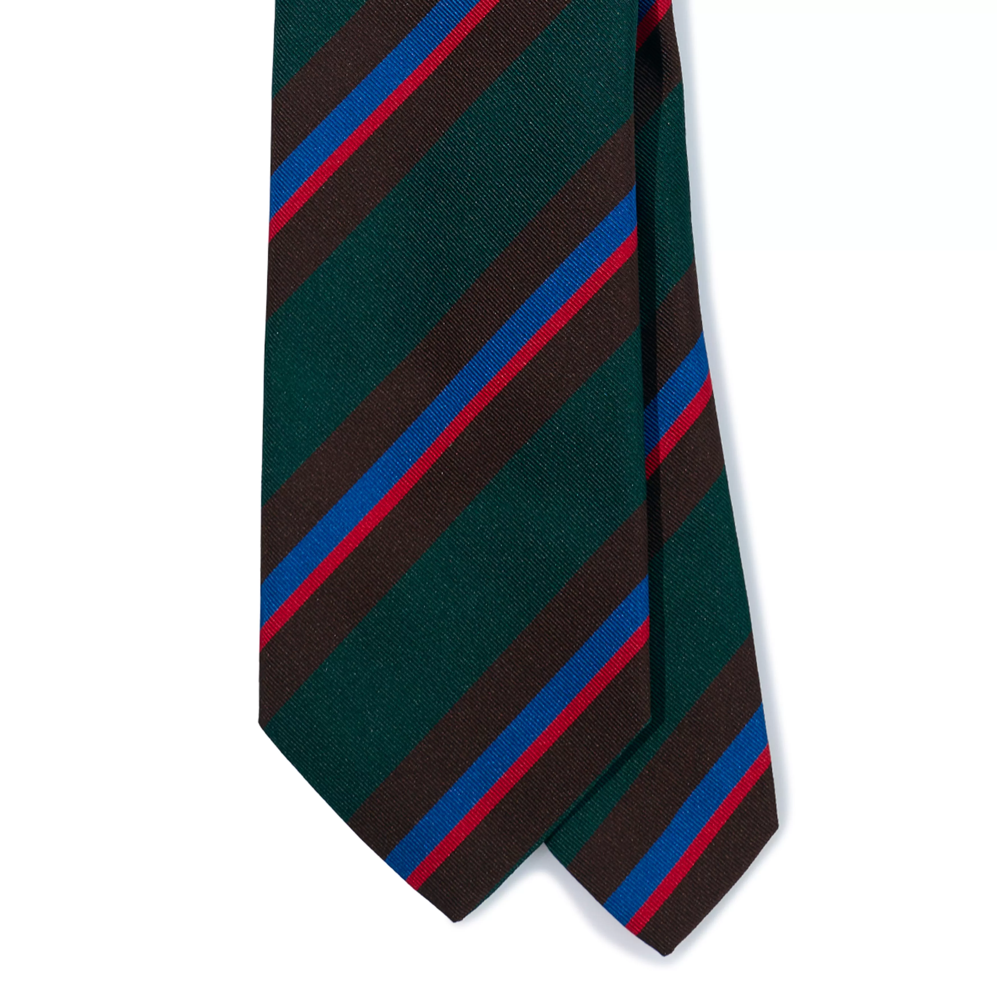 Silk Mogador Stripe Tipped Tie