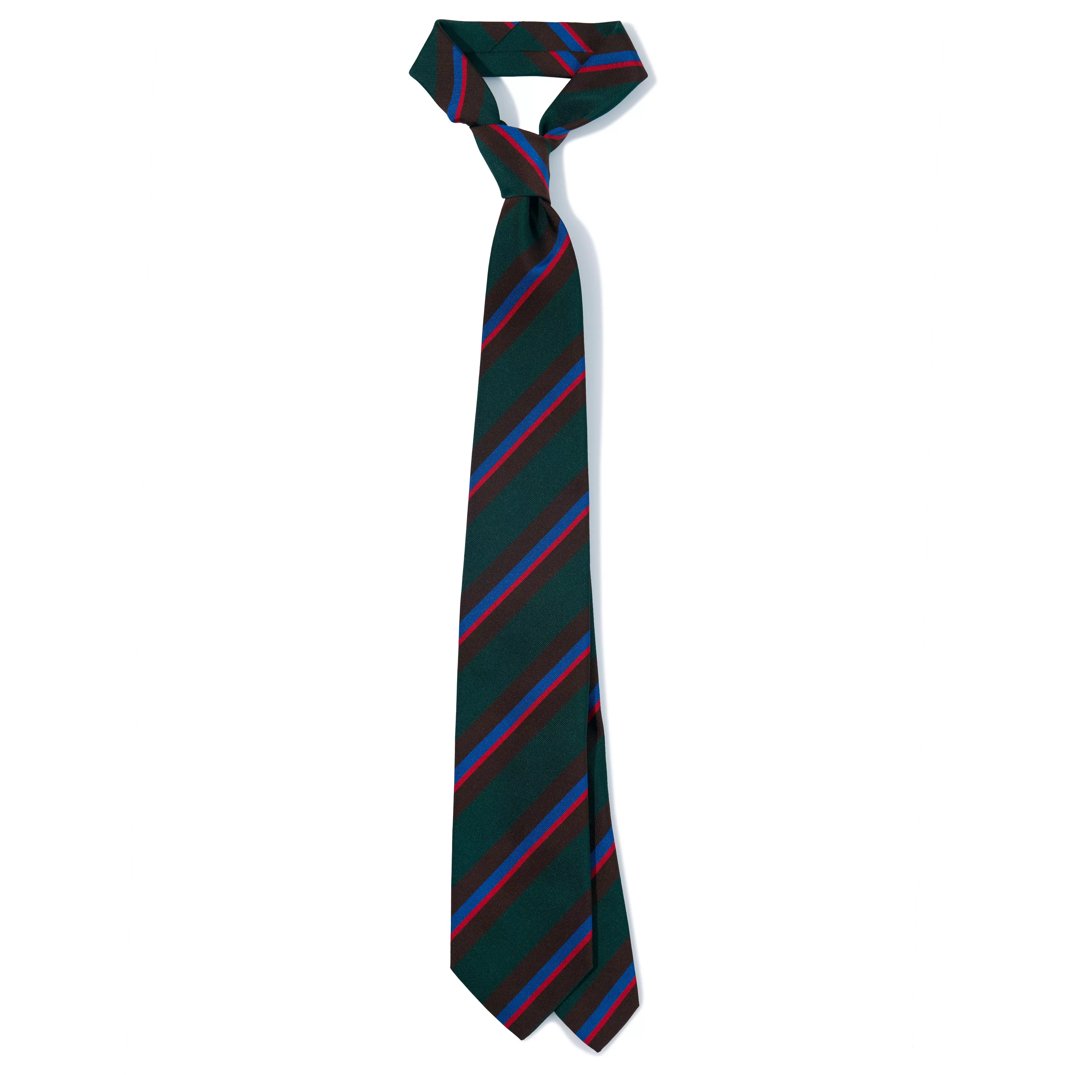 Silk Mogador Stripe Tipped Tie