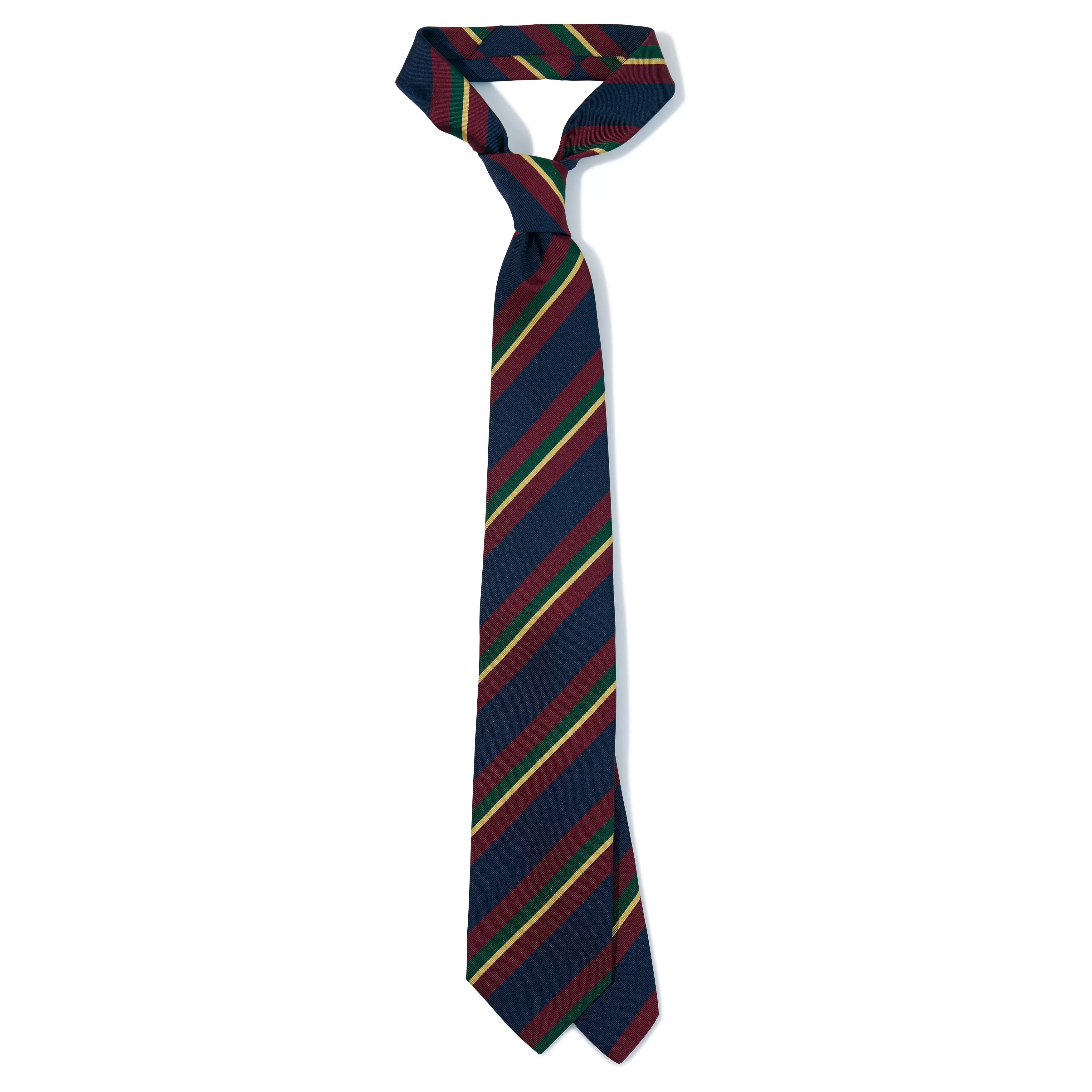 Silk Mogador Stripe Tipped Tie