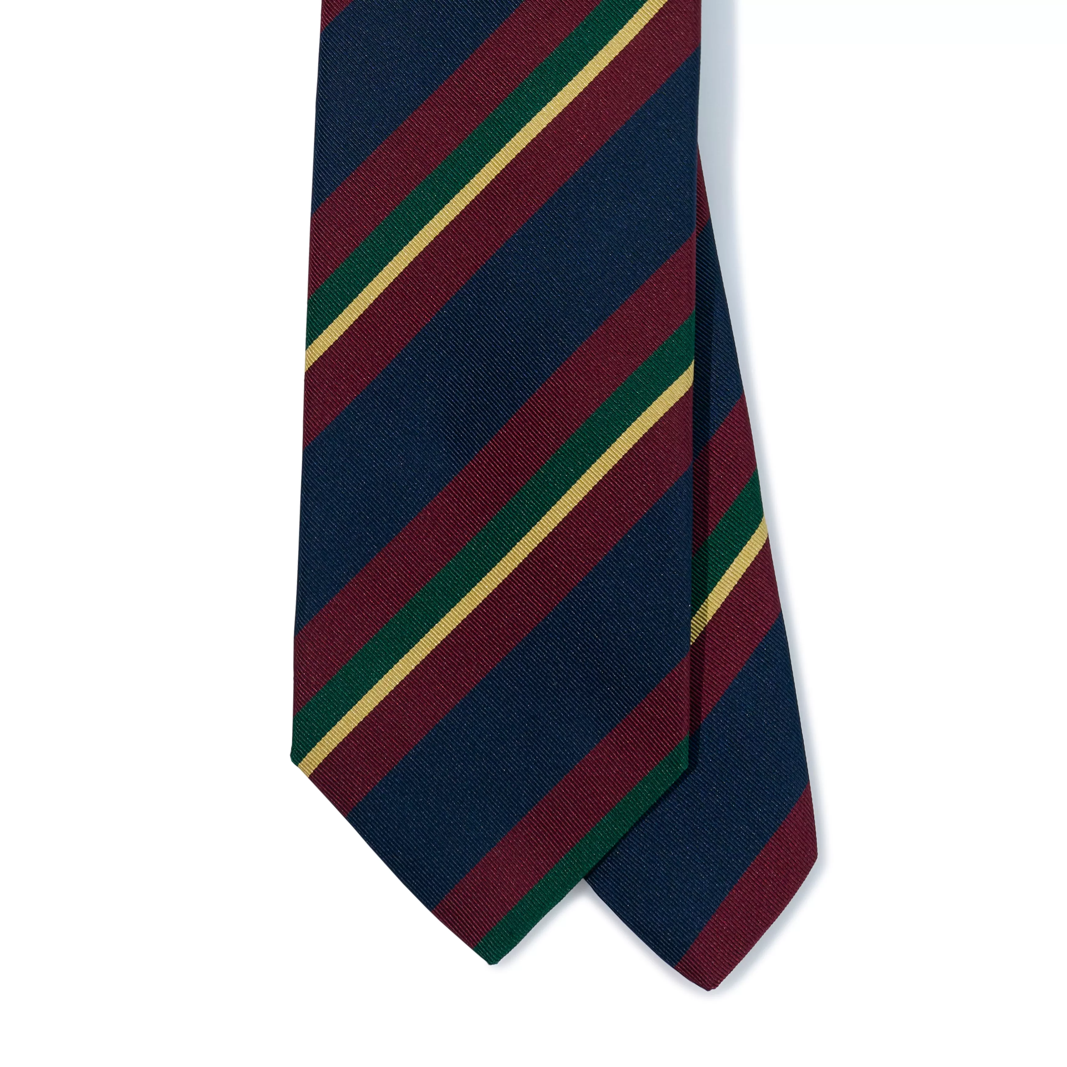 Silk Mogador Stripe Tipped Tie