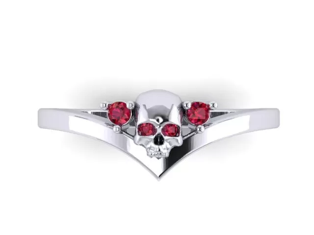 Skull "V" Shape Ring-UDINC0436