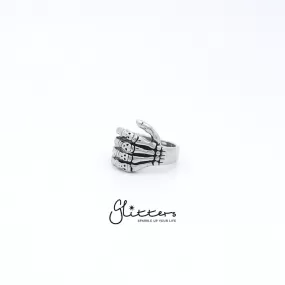 Stainless Steel Skeleton Hand Cast Ring