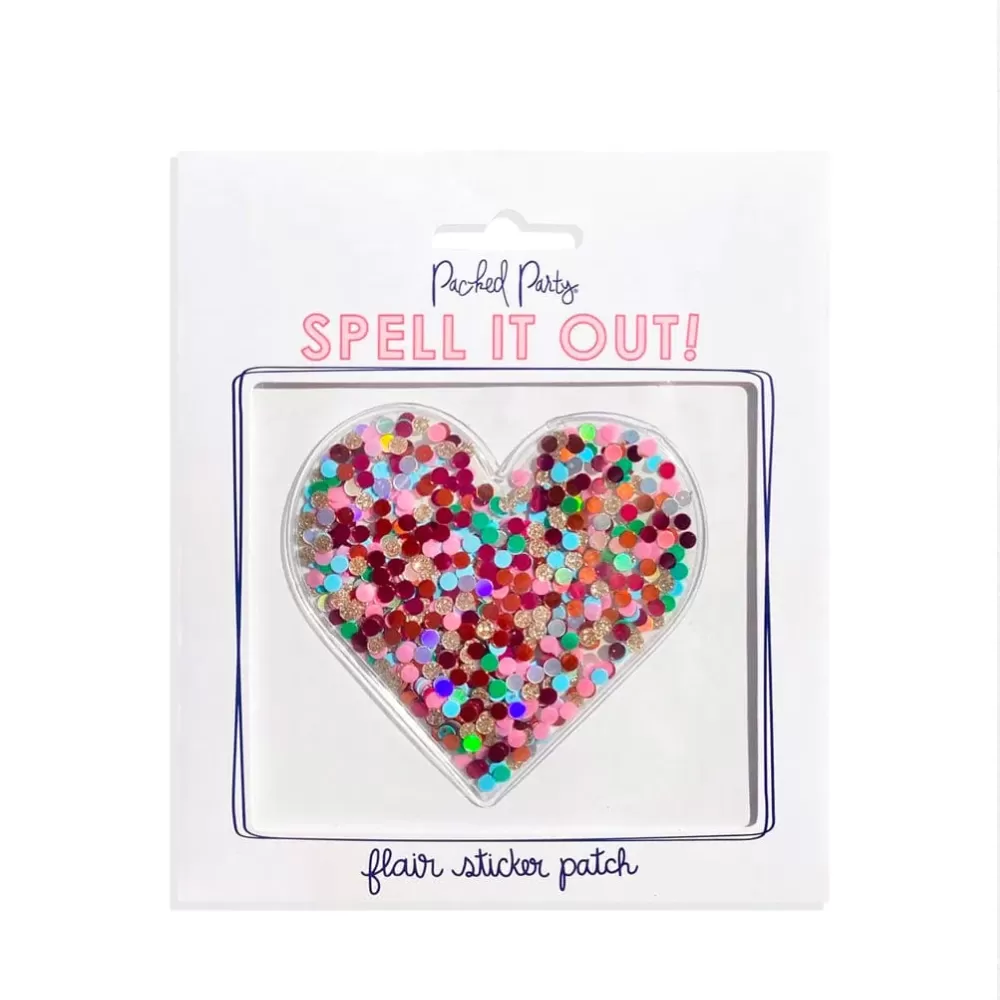 Stick To It Confetti Heart Sticker