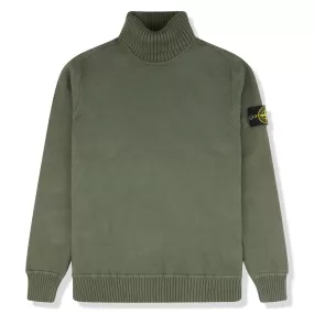 Stone Island Roll Neck Green Sweatshirt