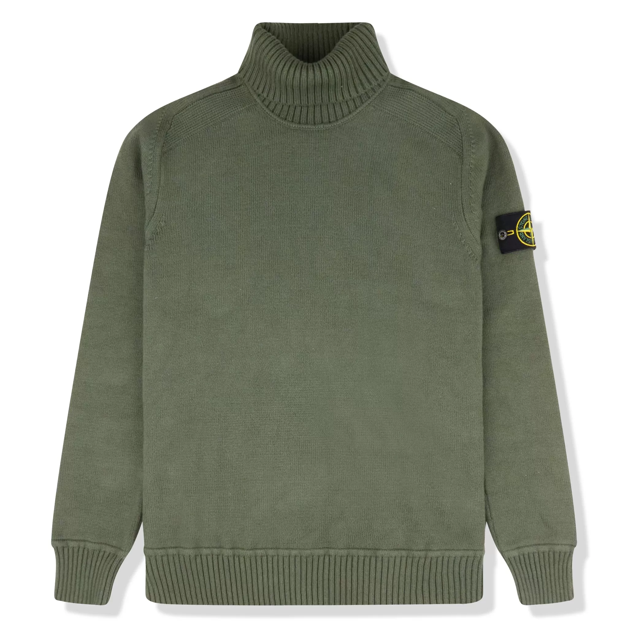 Stone Island Roll Neck Green Sweatshirt