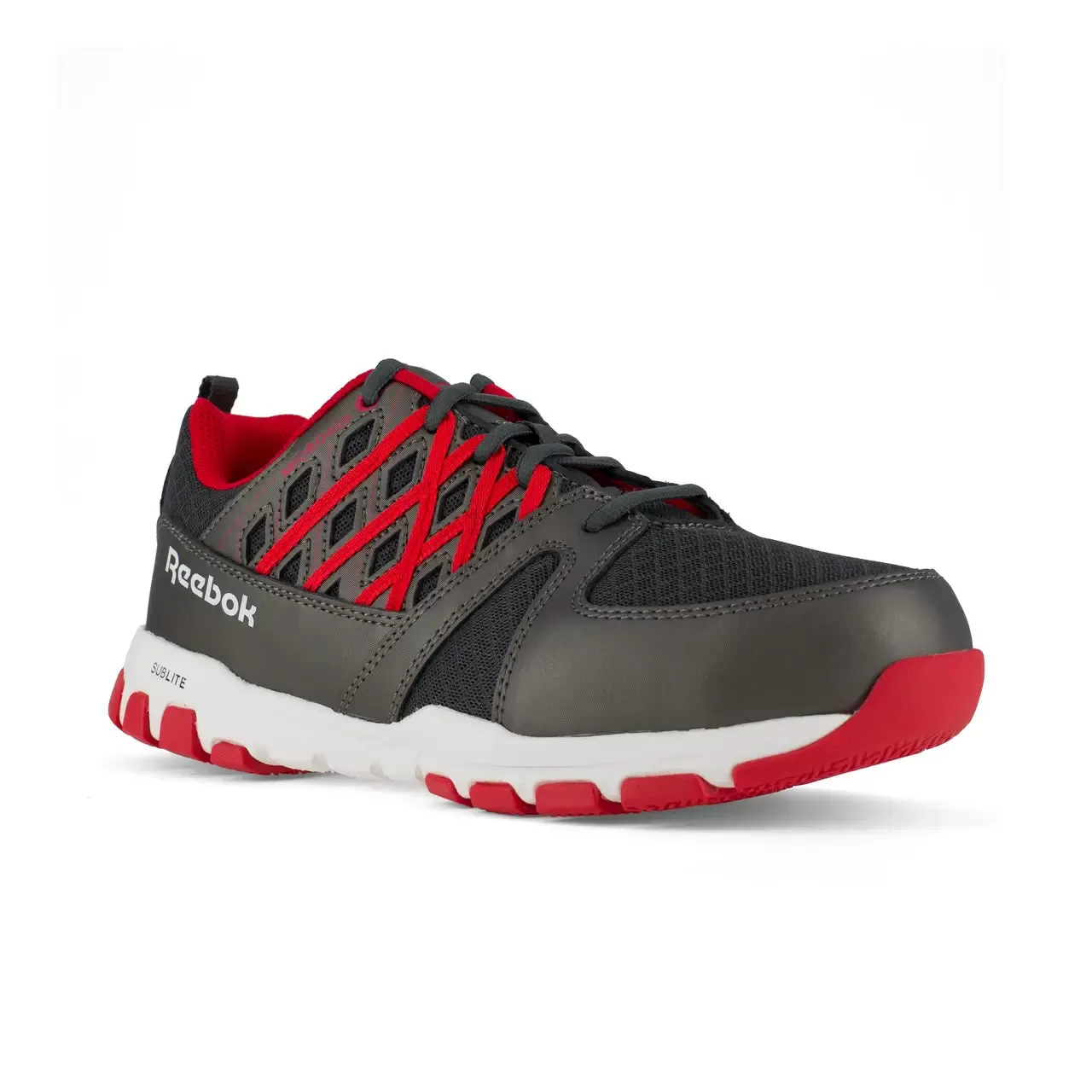 Sublite Steel-Toe Athletic Work Shoe Black/Red