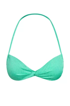 Tamarama Top - Turquoise Wide Rib