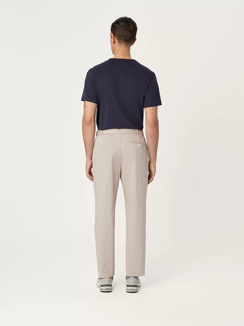 The 24 Trouser Relaxed Fit || Beige | Stretch Cotton