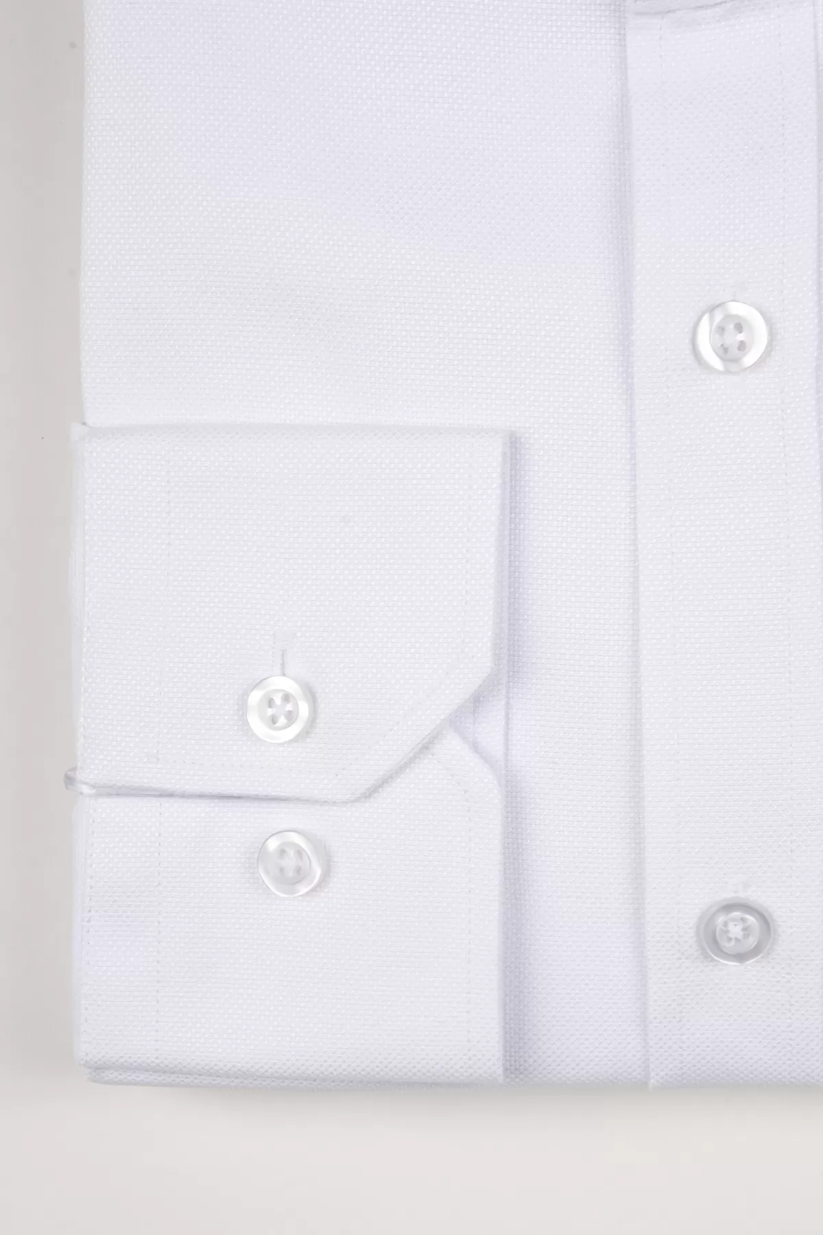 THOMAS - White Grandad Collar Shirt