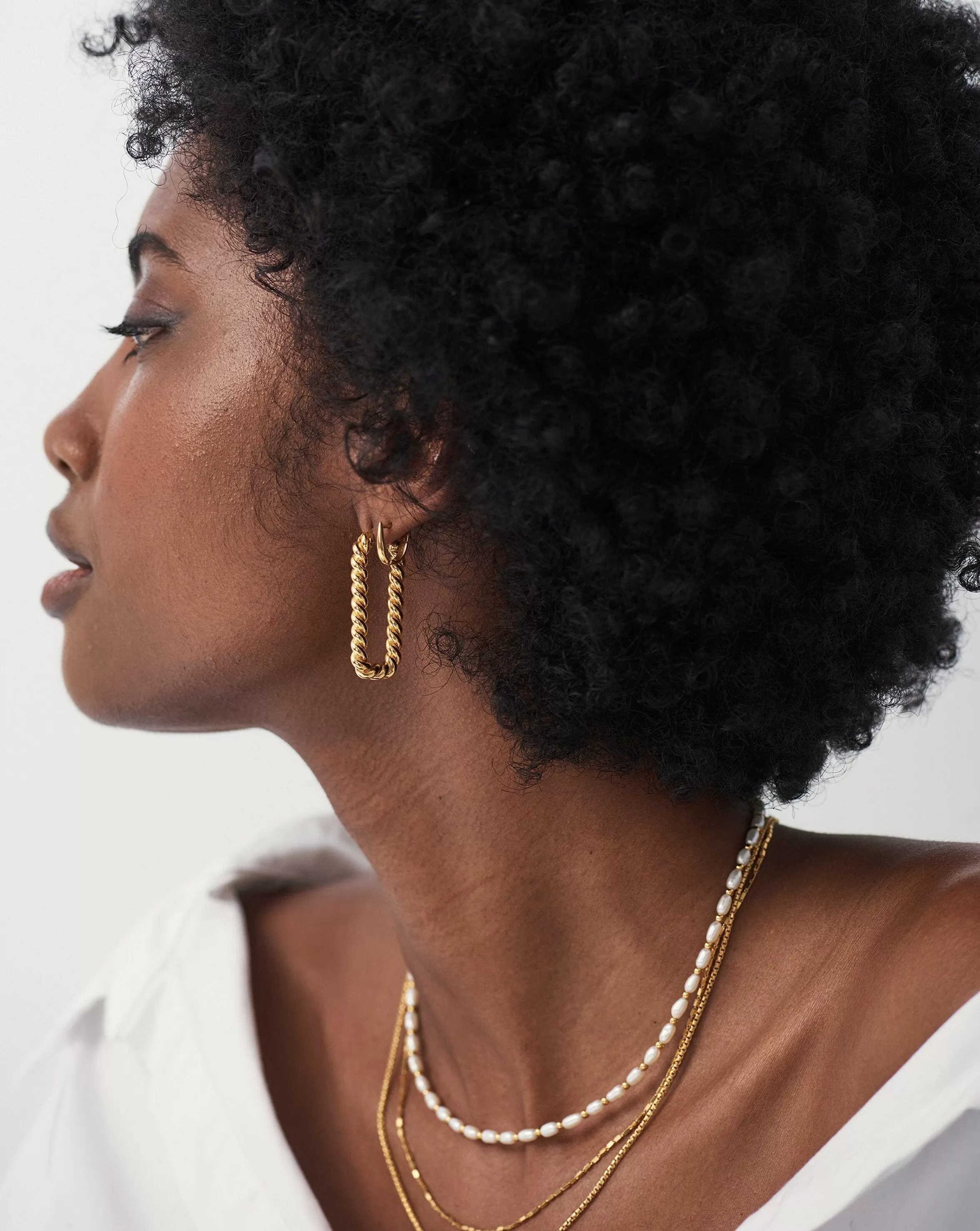 Tidal Ovate Hoop Earrings