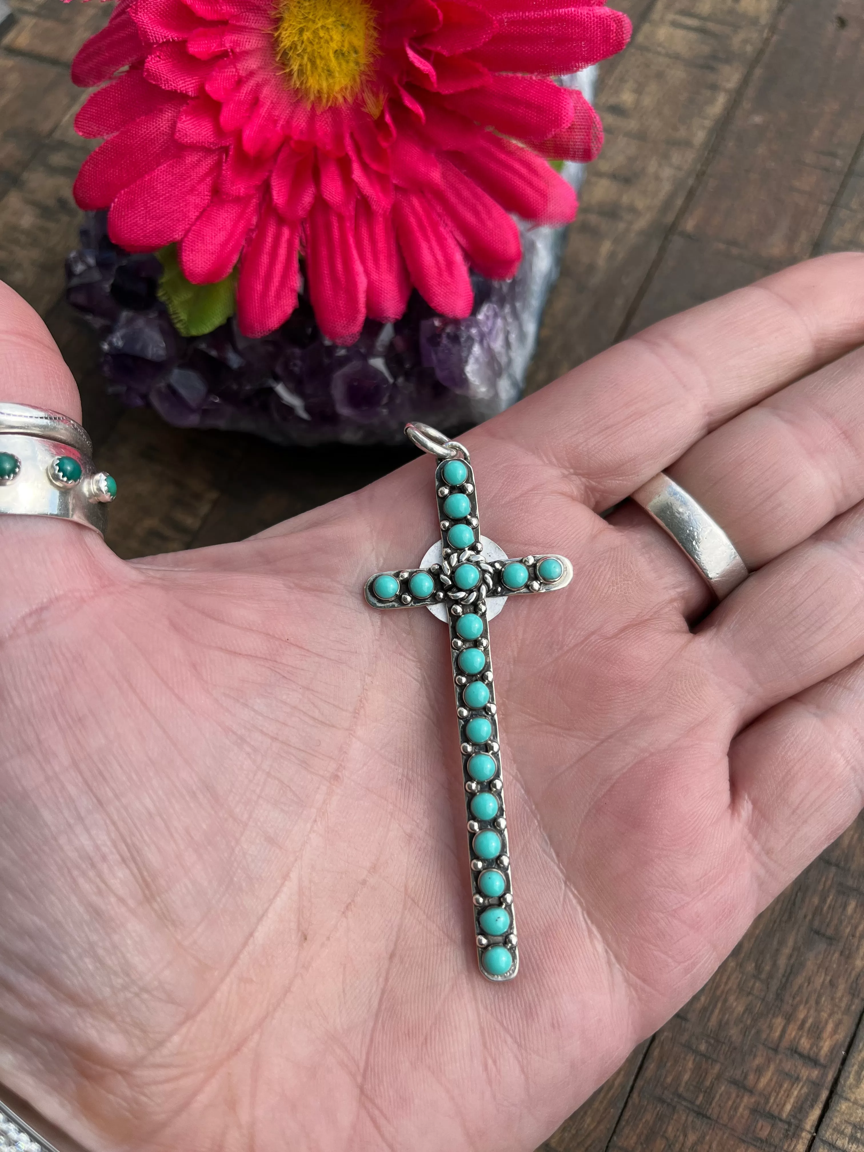 Turquoise Cross Pendant