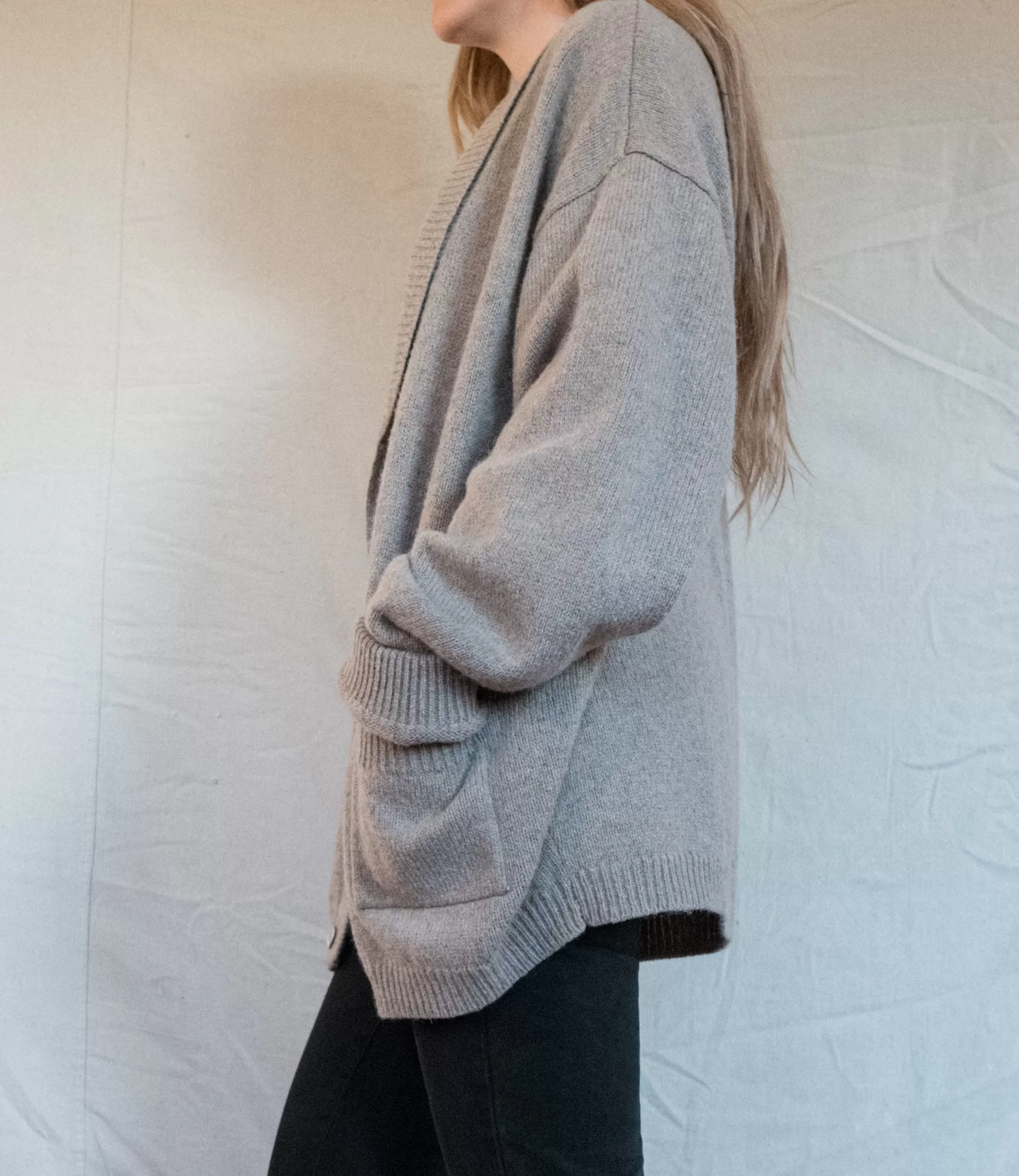 Vintage Chunky Knit Oversized Wool Cardigan (S-L)