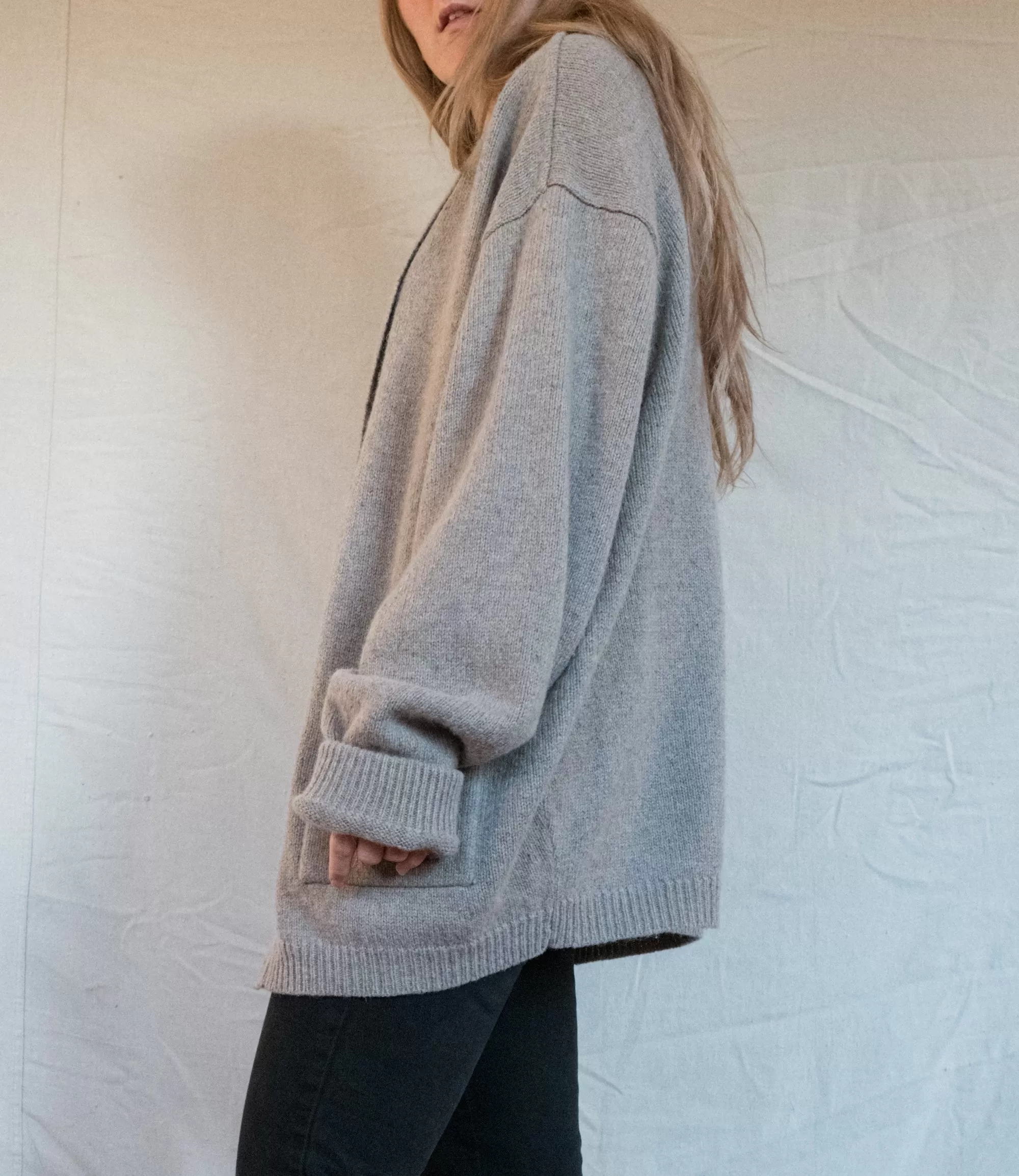 Vintage Chunky Knit Oversized Wool Cardigan (S-L)