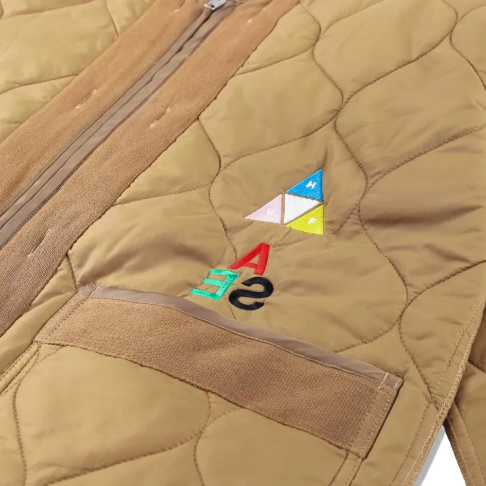 WIND AND SEA HUF × WDS QUILTED LINER JACKET-BROWN