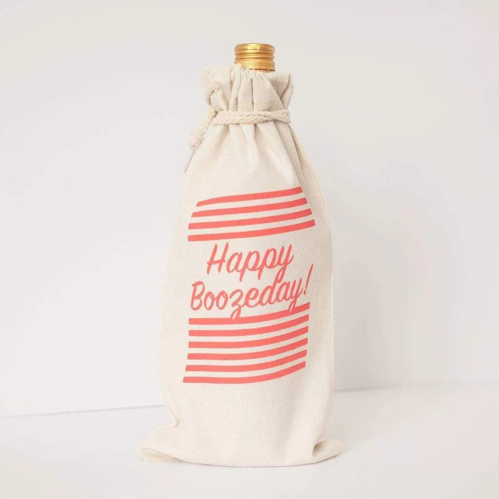 wine gift bag, birthday gift, happy boozeday