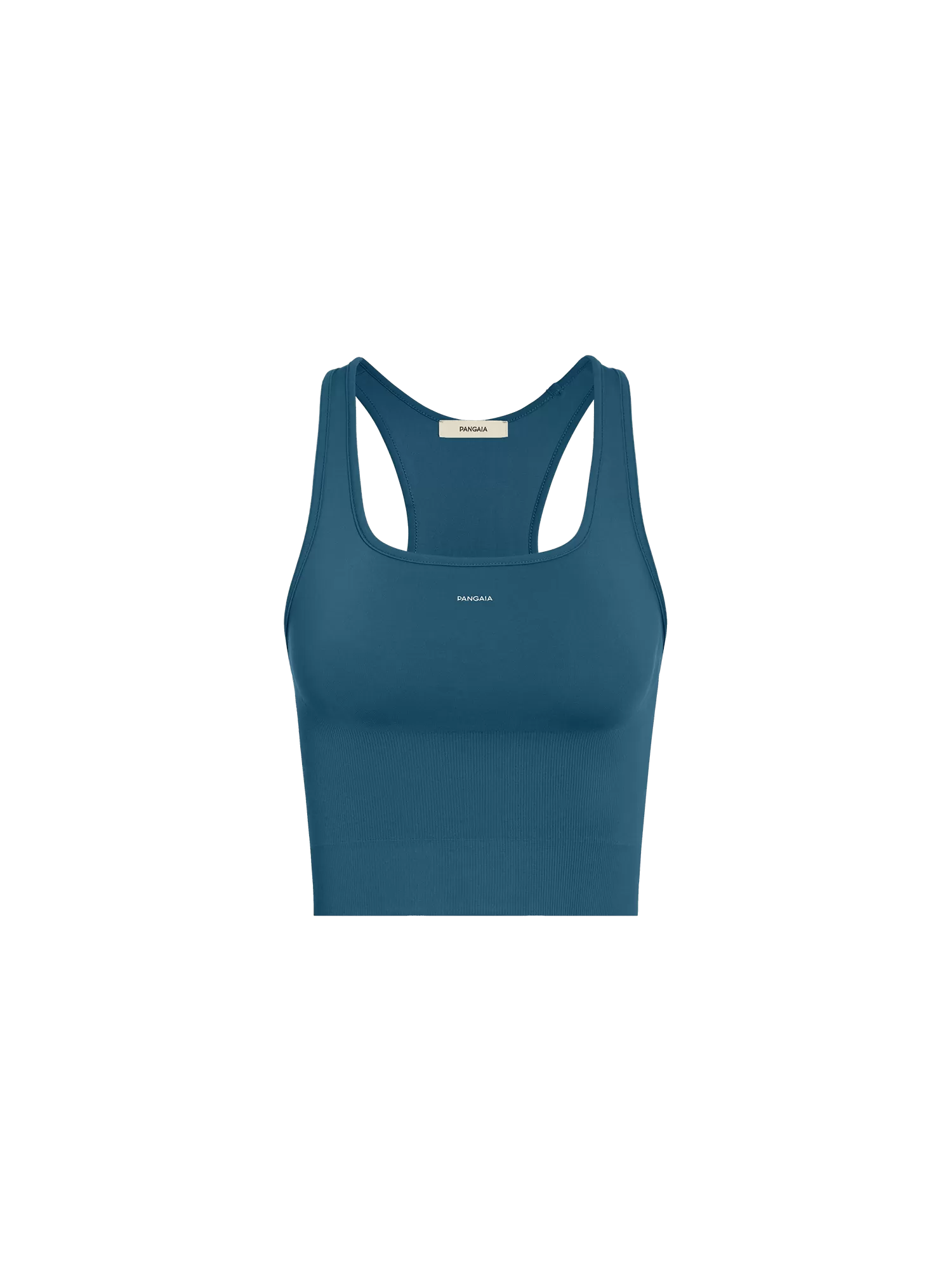 Women's Plant-Stretch Compressive Ribbed Tank Top—storm blue