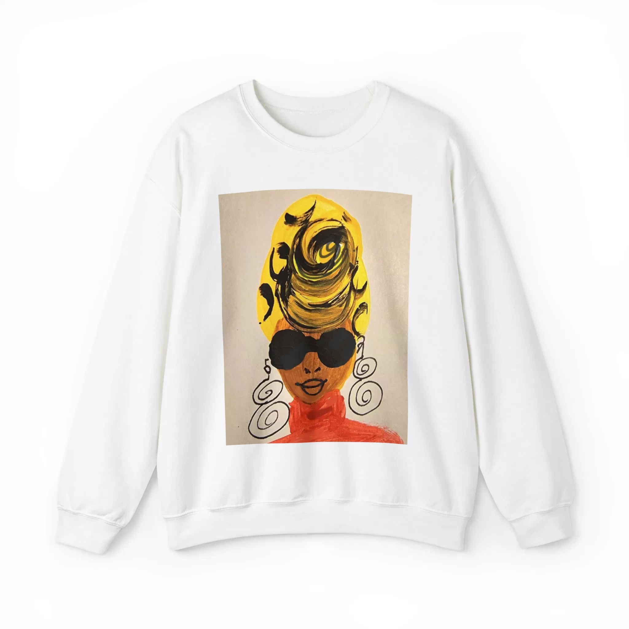 Yellow Turban Doodle Crewneck Sweatshirt