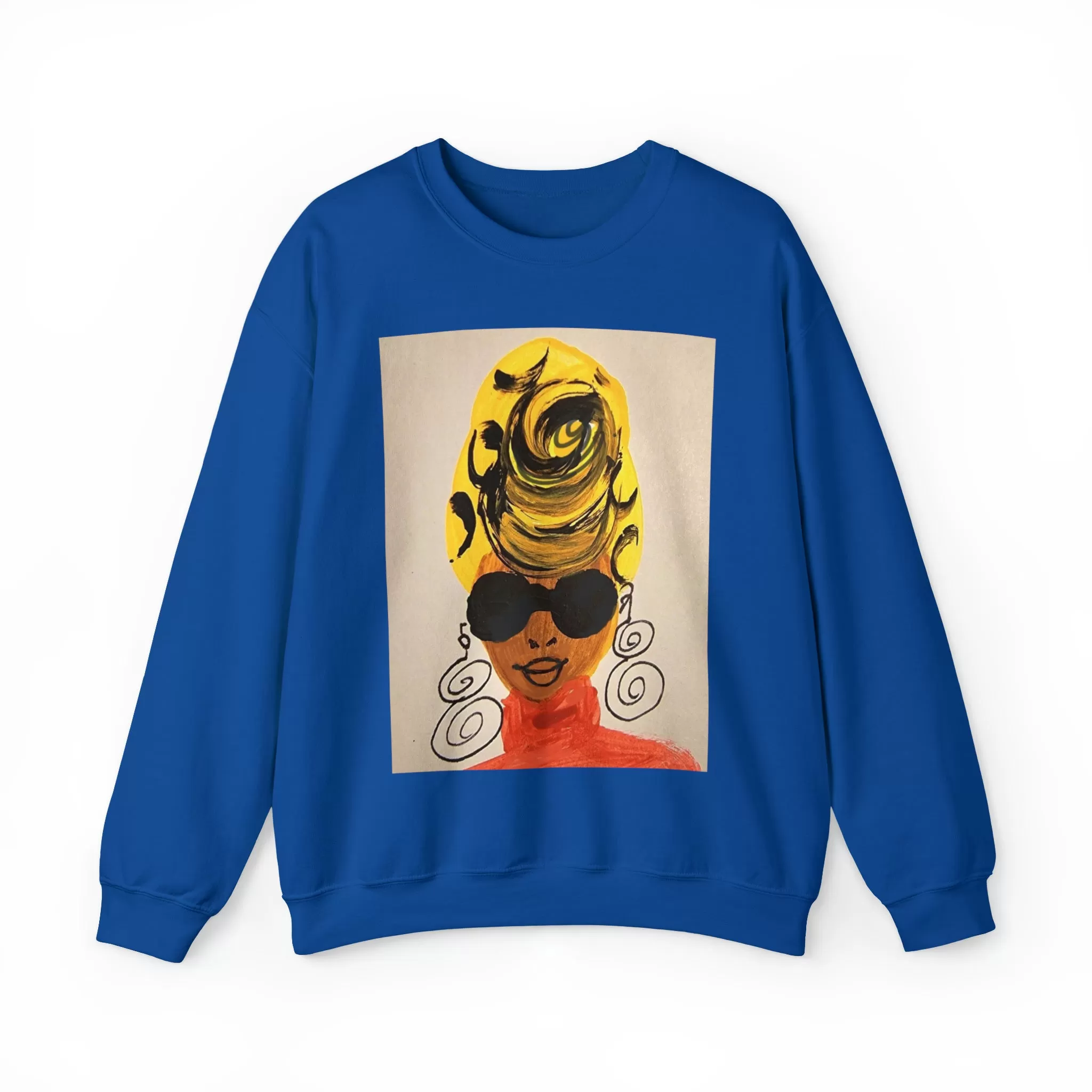 Yellow Turban Doodle Crewneck Sweatshirt